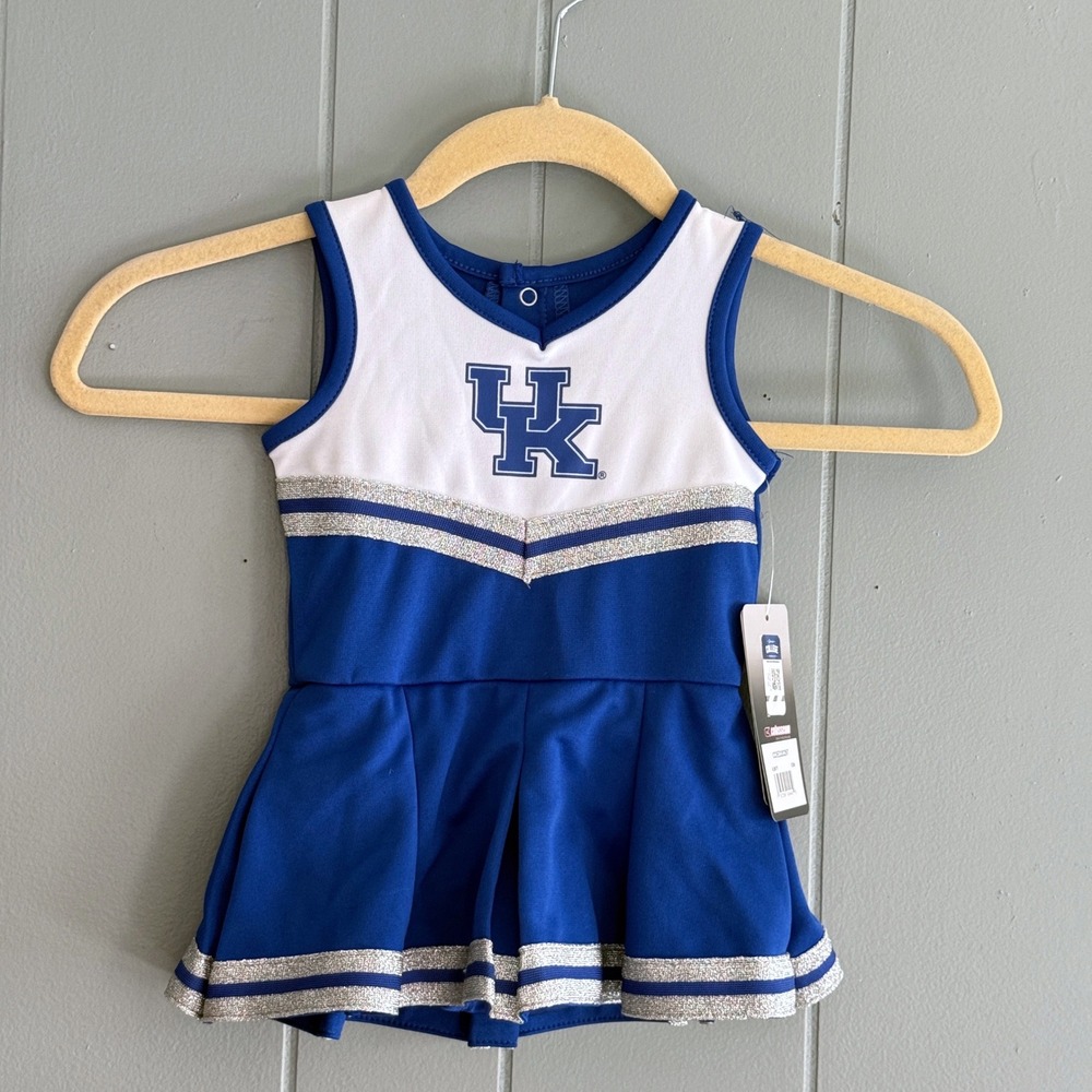 NWT Colosseum Kentucky Wildcats NCAA Cheerleader Dress Blue White 3-6 Months NEW